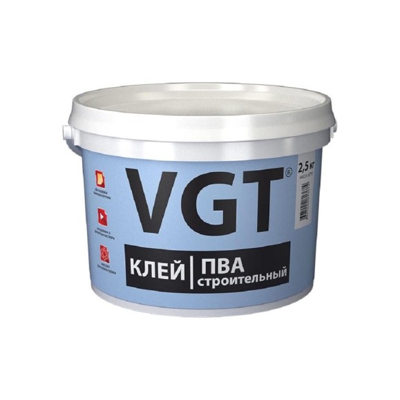 Клей ПВА VGTстроительный 2,5 кг 11604909