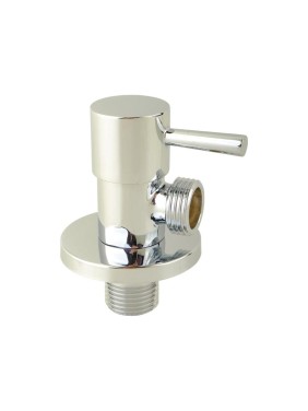 Угловой кран Veragio Sbortis 1/2", круглый, с отражателем, хром VR.SBR-8222.CR