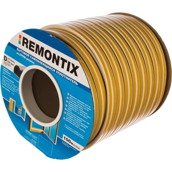 Самоклеящийся уплотнитель Remontix D 100 белый 1CX