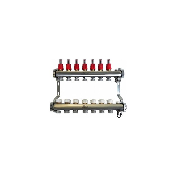 Коллекторный блок для теплого пола 1x3/4EU отв.-7 Gekon GK 72107