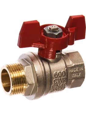 Шаровой кран RuB, 3/4" DN20 PN40, ВР-НР, серия MILANO (S.90), бабочка S90E26 Шаровой кран RuB, 3/4" DN20 PN40, ВР-НР, серия MILANO (S.90), бабочка S90E26