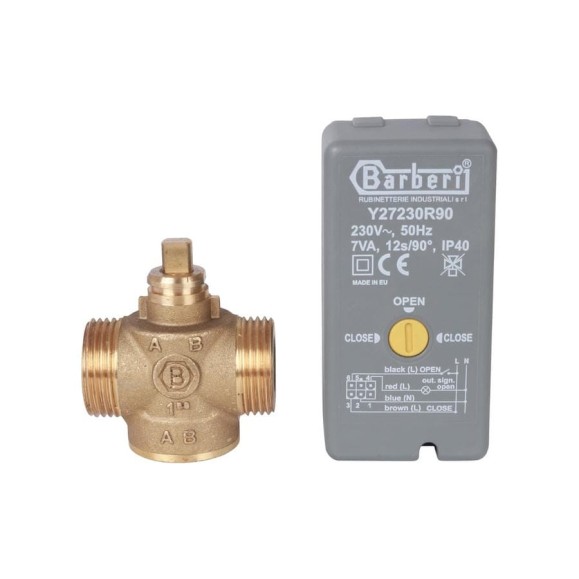 Компактный двухходовой зональный клапан STOUT сервопривод 230V НР 1 SVM-0070-200125 RG008TIK55A7D8