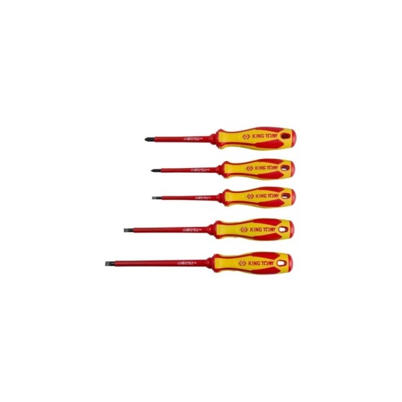 Набор отверток в коробке, диэлектрические, 5 предметов KING TONY 30605MR