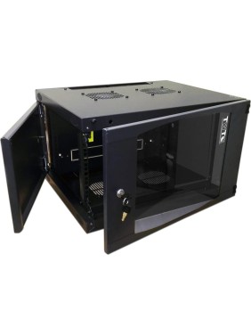 Настенный шкаф TWT Next, 15U, 550x450, стеклянная дверь, черный CBWNG-15U-6x4-BK