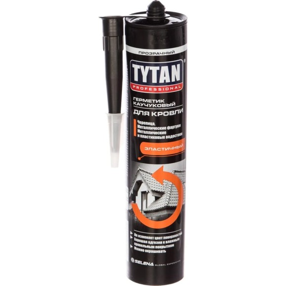 Каучуковый герметик для кровли Tytan PROFESSIONAL бесцветный 310мл 43025 279777 Каучуковый герметик для кровли Tytan PROFESSIONAL бесцветный 310мл 43025 279777