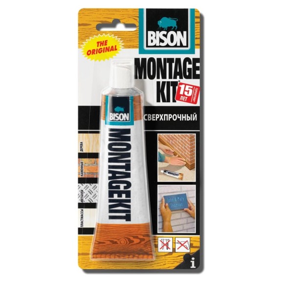 Клей BISON MONTAGEKIT SUPER STRENGTH CRD 125G 6307220