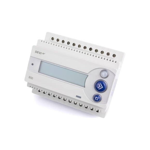 Терморегулятор DEVIreg™ D-850 IV на шину DIN, с источником питания 24 В DEVI 140F1084 Терморегулятор DEVIreg™ D-850 IV на шину DIN, с источником питания 24 В DEVI 140F1084