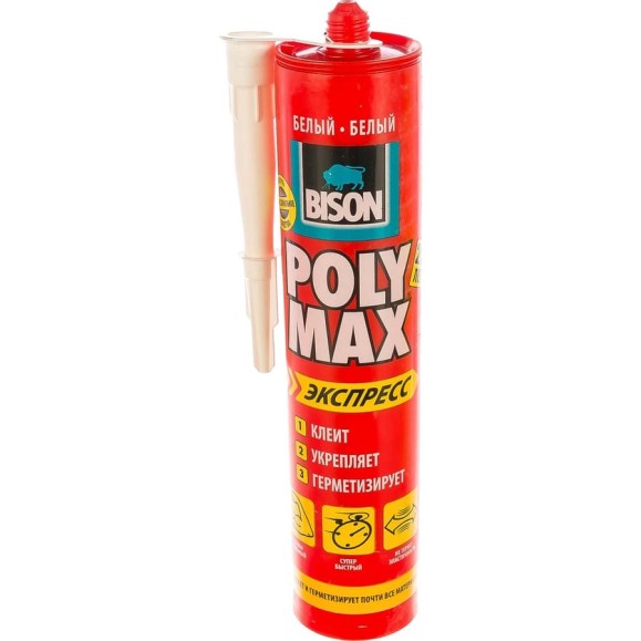 Монтажный клей BISON POLYMAX EXPRESS WHITE CRT 425G 6307937