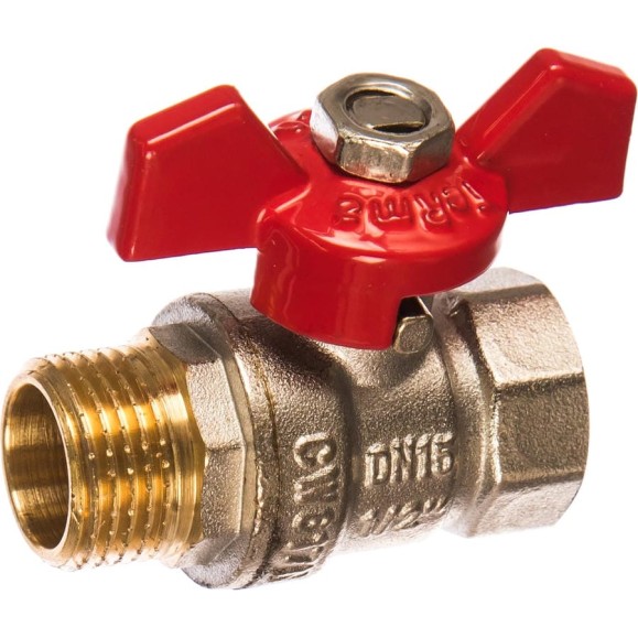 Шаровой кран Terma RED 1/2 в/н бабочка 26114 Шаровой кран Terma RED 1/2 в/н бабочка 26114