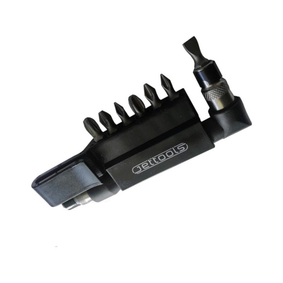 Набор бит с угловой отверткой Jettools 1/4'' 8шт W-6208