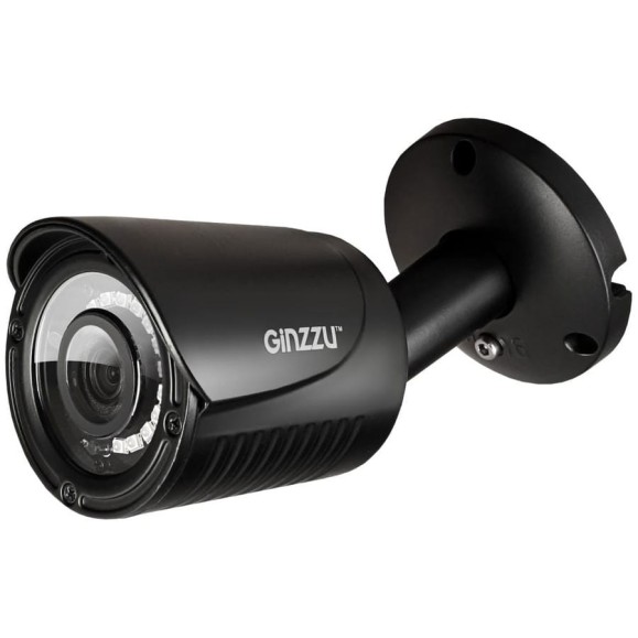 Камера GINZZU HAB-1035Oчер, AHD 1.0Mp OV9732, 3.6mm, пуля, IR20м, IP66, металл 14077