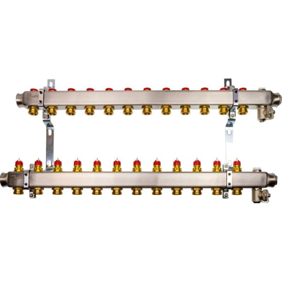 Комплект коллекторов Danfoss SSM-12 с кронштейнами для 12 контуров 088U0982 Комплект коллекторов Danfoss SSM-12 с кронштейнами для 12 контуров 088U0982