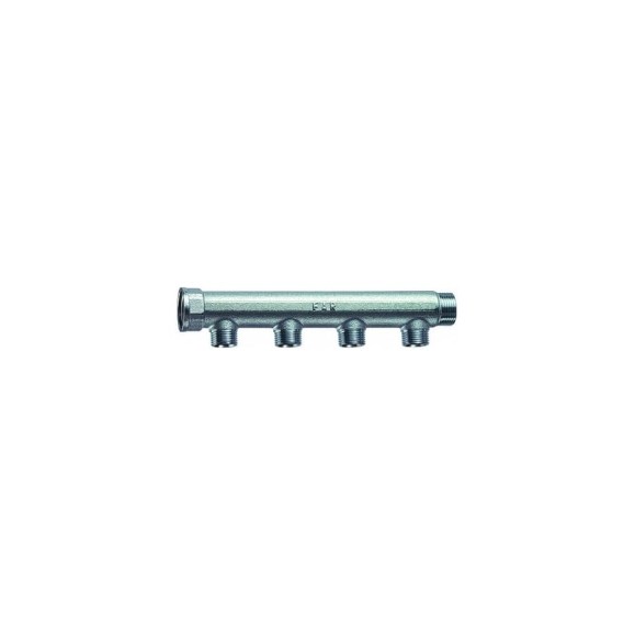 Коллектор FAR 3/4" ВР-НР с 4 отводами 1/2" НР межосев. 50 мм FK 3725 3412