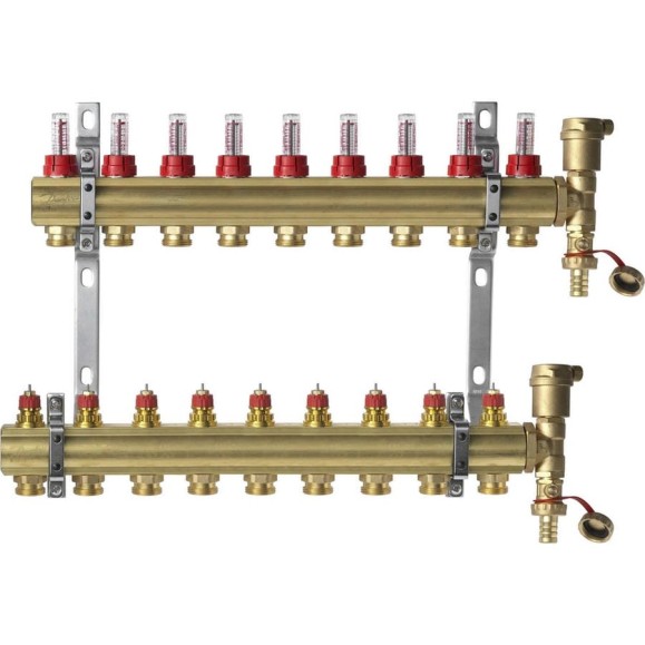Комплект коллекторов Danfoss FHF-9F set, 9 выходов 088U0729 049528