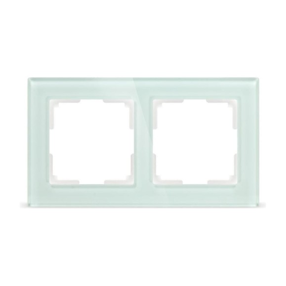 Рамка Smartbuy 2-местная стекло бежевая Нептун SBE-05i-Glass-FR-2
