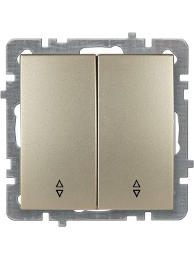 Механизм выключателя NILSON 2СП проходной золото Touran/Alegra metallic 24150409