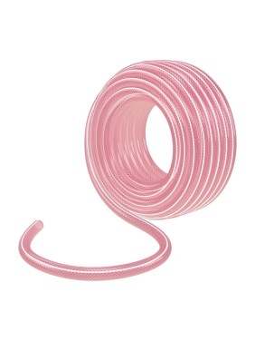 Эластичный шланг PALISAD 3/4", 25 м, прозрачный, розовый 67675