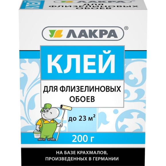 Клей для флизелиновых обоев Лакра 200 г Лк-00003801 Клей для флизелиновых обоев Лакра 200 г Лк-00003801