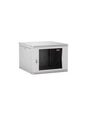 Настенный разборный шкаф TLK 19, 9U, стеклянная дверь, серый TWI-096045-R-G-GY