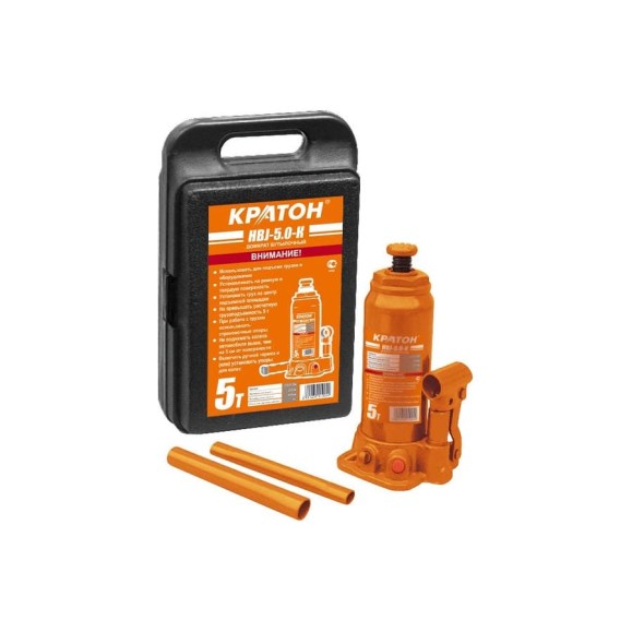 Бутылочный домкрат в кейсе Кратон HBJ-5.0-K 2 30 01 004
