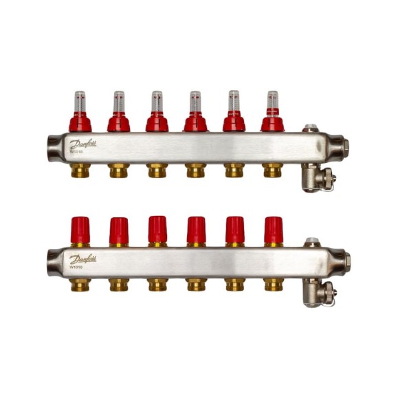 Коллекторы Danfoss SSM-6F с расходомерами 6 контуров 088U0756 Коллекторы Danfoss SSM-6F с расходомерами 6 контуров 088U0756