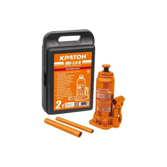 Бутылочный домкрат в кейсе Кратон HBJ-2.0-K 2 30 01 003