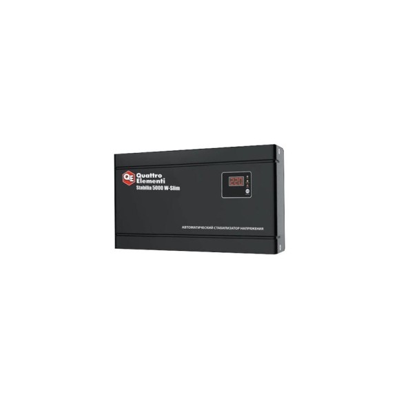 Настенный стабилизатор напряжения QUATTRO ELEMENTI Stabilia 5000 W-Slim 640-544 Настенный стабилизатор напряжения QUATTRO ELEMENTI Stabilia 5000 W-Slim 640-544