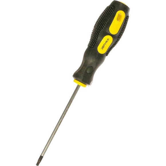 Отвертка TORX Эврика T15х100мм 4мм магнитная с противоскользящей ручкой ER-7DT-02H 429123