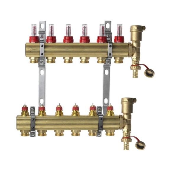 Комплект коллекторов Danfoss FHF-6F set, 6 выходов 088U0726 049525