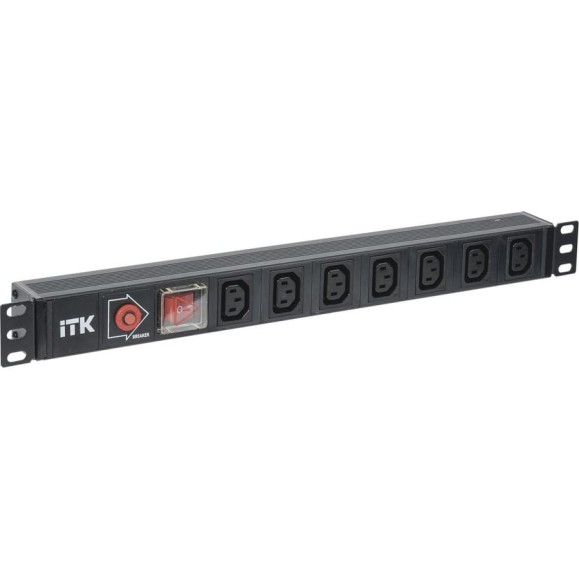 Блок розеток ITK 7 мест PDU C13 без шнура 1U вход C14 PH13-7C133 Блок розеток ITK 7 мест PDU C13 без шнура 1U вход C14 PH13-7C133