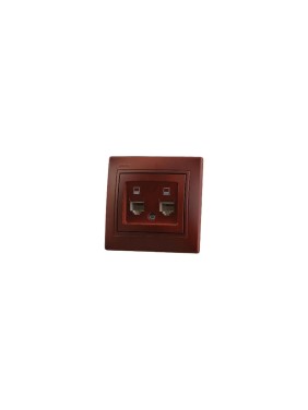 Двойная компьютерная розетка Lezard MIRA вишня 701-0601-141
