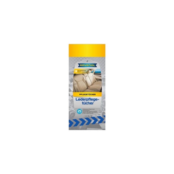 Салфетки влажные для ухода за кожаным салоном автомобиля RAVENOL 1360702-001-02-000