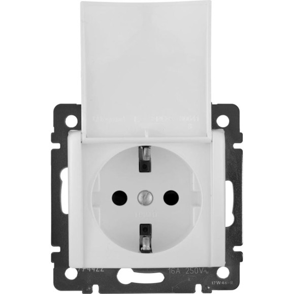 Розетка Legrand с заземлением Legrand Valena со шторками с защитной крышкой 16А 250В винтовые зажимы белый 774422