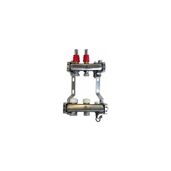 Коллекторный блок для теплого пола 1x3/4EU отв.-2 Gekon GK 72102