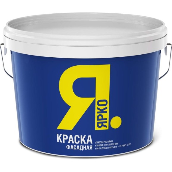 Фасадная краска ЯРКО белая, ведро 14кг И483.3