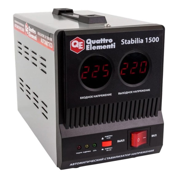 Стабилизатор напряжения QUATTRO ELEMENTI Stabilia 1500 772-050 Стабилизатор напряжения QUATTRO ELEMENTI Stabilia 1500 772-050