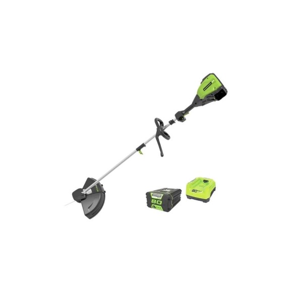 Бесщеточный аккумуляторный триммер GreenWorks GD80BCK4 80V, с 1 АКБ 4 А*ч и ЗУ 1301607UB