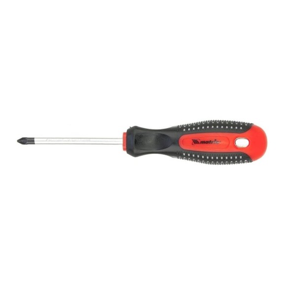 Отвертка MATRIX Fusion PZ1x75 мм, CrV, 3-х компонентная рукоятка anti slip 11401