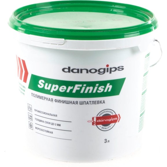 Шпатлевка универсальна SUPER FINISH (3 л) DANOGIPS 606395 Шпатлевка универсальна SUPER FINISH (3 л) DANOGIPS 606395