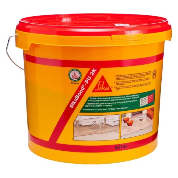 Клей для паркета SikaBond PU-2K/A/серый RU/DE/EN ведро 8.01 кг 111 Клей для паркета SikaBond PU-2K/A/серый RU/DE/EN ведро 8.01 кг 111