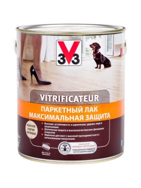 Полиуретановый алкидный паркетный лак V33 максимальная защита полуглянец 107865