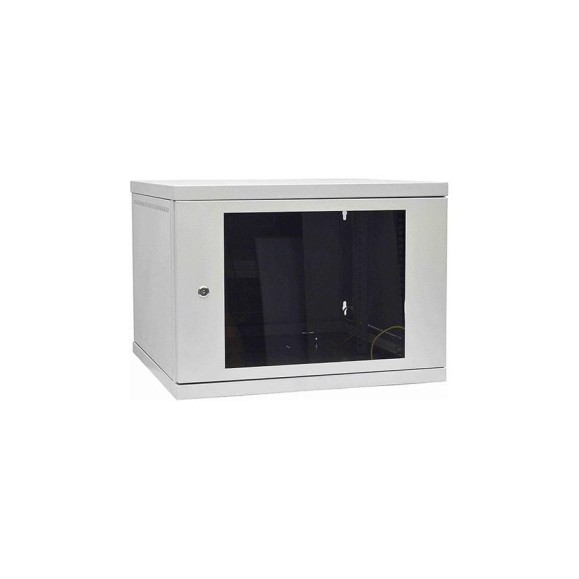 Шкаф настенный телекоммуникационный SUPRLAN стеклянная дверь ТВ-6U-0604-СР 05-0104