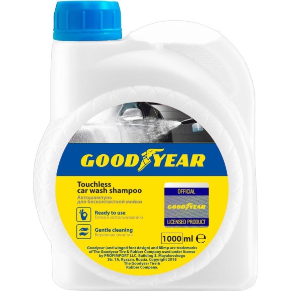 Автошампунь для бесконтактной мойки, ПЭ-канистра 1000 мл Goodyear GY000802