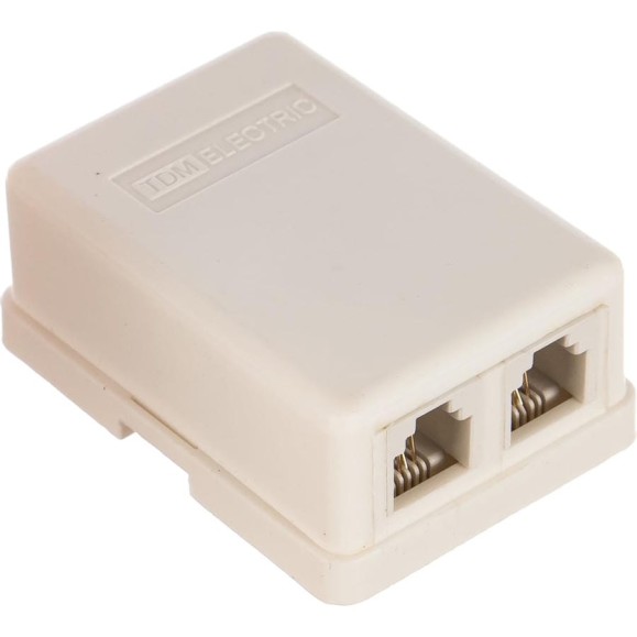 Телефонная розетка TDM ELECTRIC 2x6Р-4С SQ1809-0002 Телефонная розетка TDM ELECTRIC 2x6Р-4С SQ1809-0002