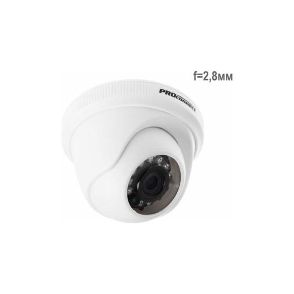 Купольная камера PROconnect AHD 1.0Мп, 720P, объектив 2.8 мм., ИК до 20 м 45-0159 Купольная камера PROconnect AHD 1.0Мп, 720P, объектив 2.8 мм., ИК до 20 м 45-0159