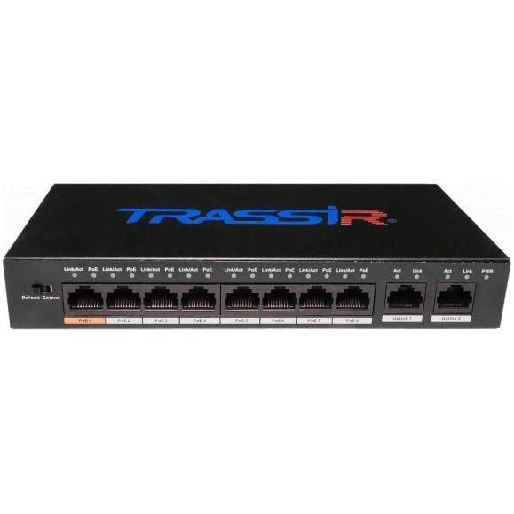 Коммутатор TRASSIR PoE Ethernet, TR-NS1010-96-8PoE v3 УТ-00028117 Коммутатор TRASSIR PoE Ethernet, TR-NS1010-96-8PoE v3 УТ-00028117