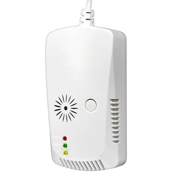 Датчик GINZZU HS-S39W утечки газа, управление клапаном, беспроводной, белый 14606