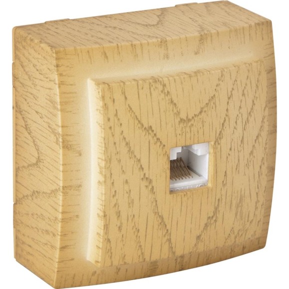 Розетка NILSON 1ОП комп клен Themis wood 26281044