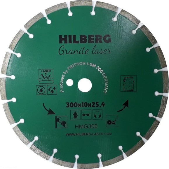 Диск алмазный отрезной Hilberg 300x25.4 Laser Granite HMG300
