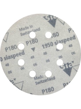 Круг шлифовальный на липучке siaspeed 1950 (5+1 шт; 125 мм; 8 отверстий; P180) sia Abrasives ss6-125-8-180